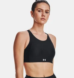 Fashion Under Armour Reggiseno Sportivo Ua Infinity Mid High Neck Shine Da Donna Black / White - 001