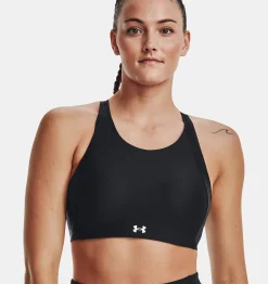 Fashion Under Armour Reggiseno Sportivo Ua Infinity Mid High Neck Shine Da Donna Black / White - 001