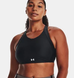 Fashion Under Armour Reggiseno Sportivo Ua Infinity Mid High Neck Shine Da Donna Black / White - 001