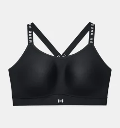Discount Under Armour Reggiseno Sportivo Ua Infinity Mid Covered Da Donna Black / White - 001