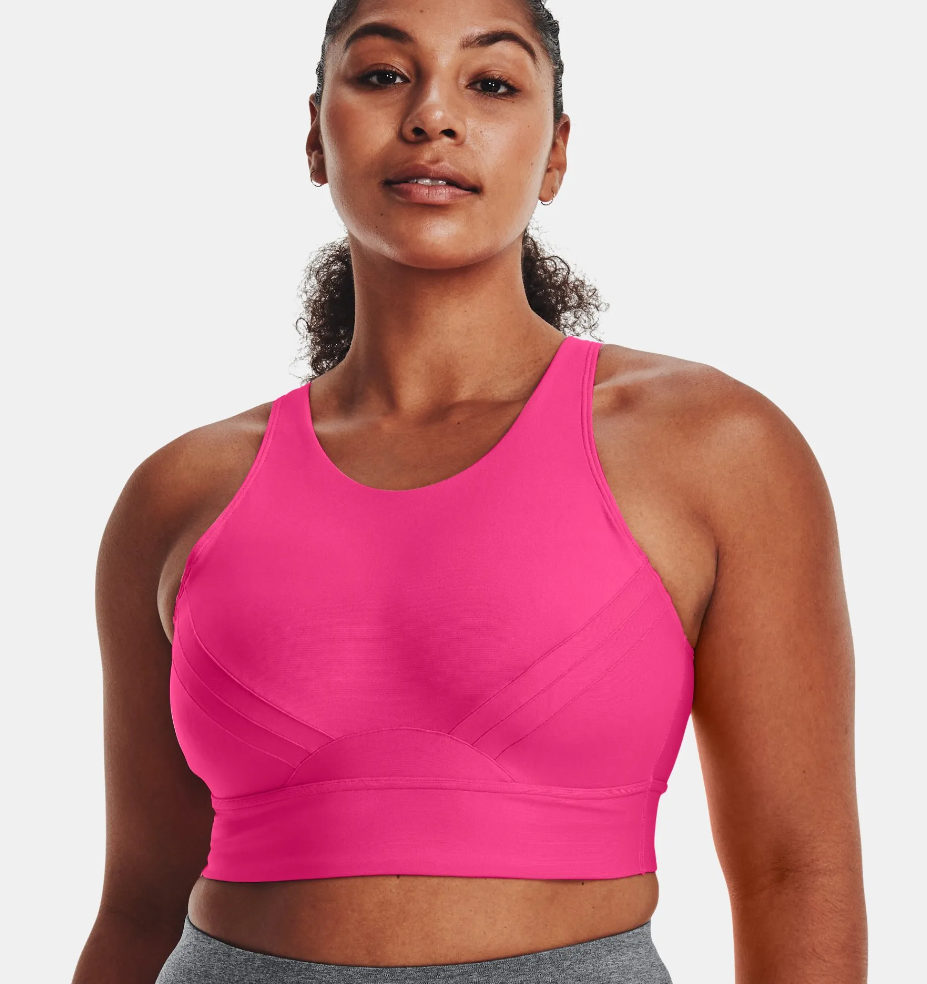 Cheap Under Armour Reggiseno Sportivo Ua Infinity Mid Pintuck Da Donna Bubble Gum / Metallic Silver - 634