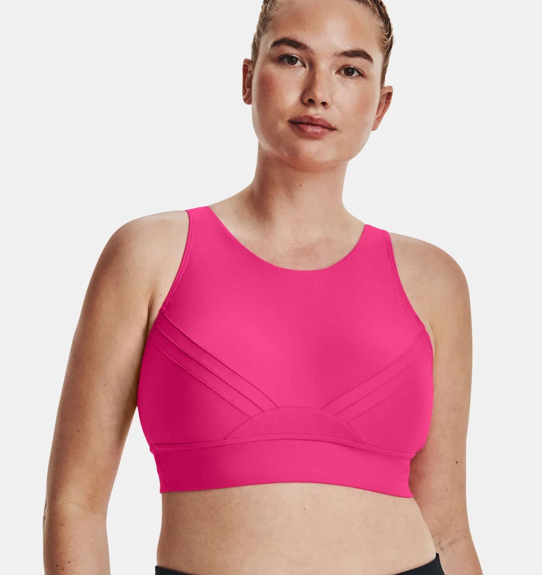 Cheap Under Armour Reggiseno Sportivo Ua Infinity Mid Pintuck Da Donna Bubble Gum / Metallic Silver - 634