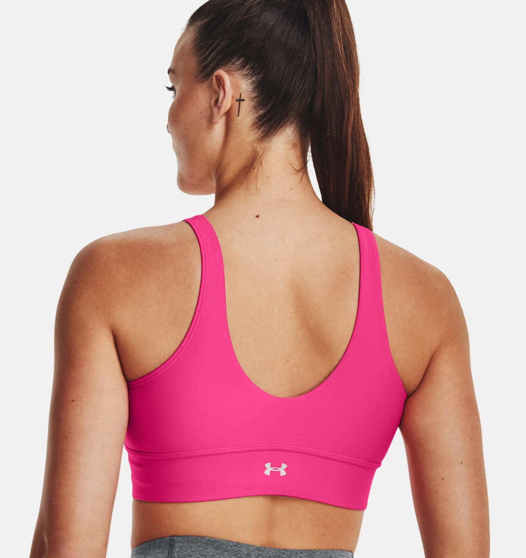 Cheap Under Armour Reggiseno Sportivo Ua Infinity Mid Pintuck Da Donna Bubble Gum / Metallic Silver - 634