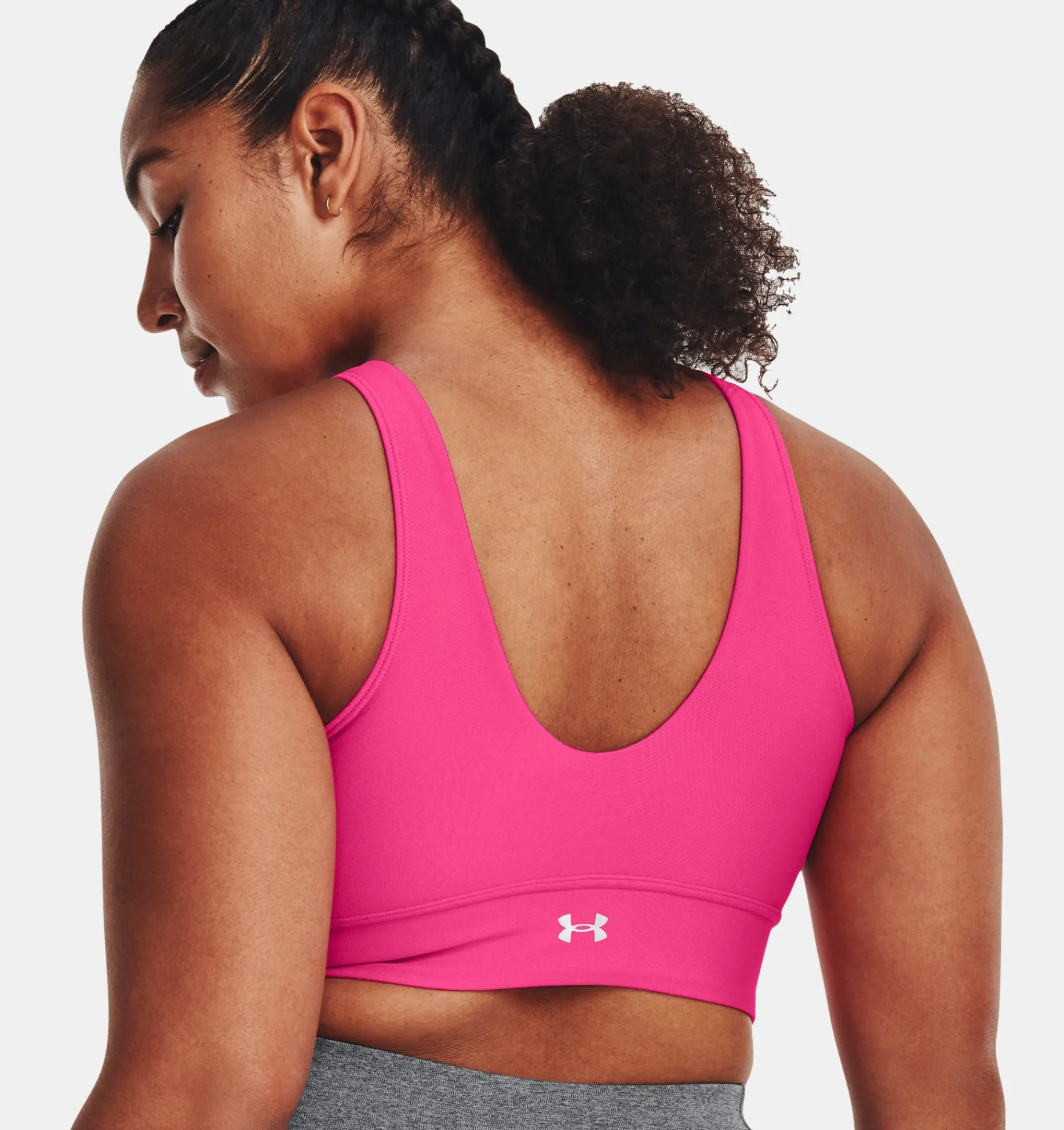 Cheap Under Armour Reggiseno Sportivo Ua Infinity Mid Pintuck Da Donna Bubble Gum / Metallic Silver - 634
