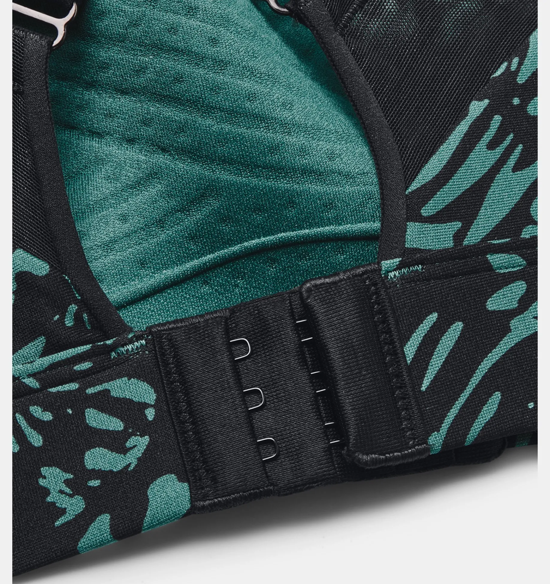 Clearance Under Armour Reggiseno Sportivo Ua Infinity High Printed Da Donna Black / Coastal Teal - 002