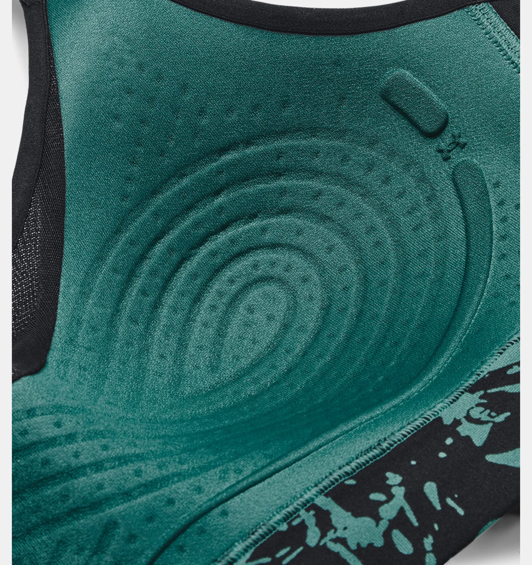 Clearance Under Armour Reggiseno Sportivo Ua Infinity High Printed Da Donna Black / Coastal Teal - 002