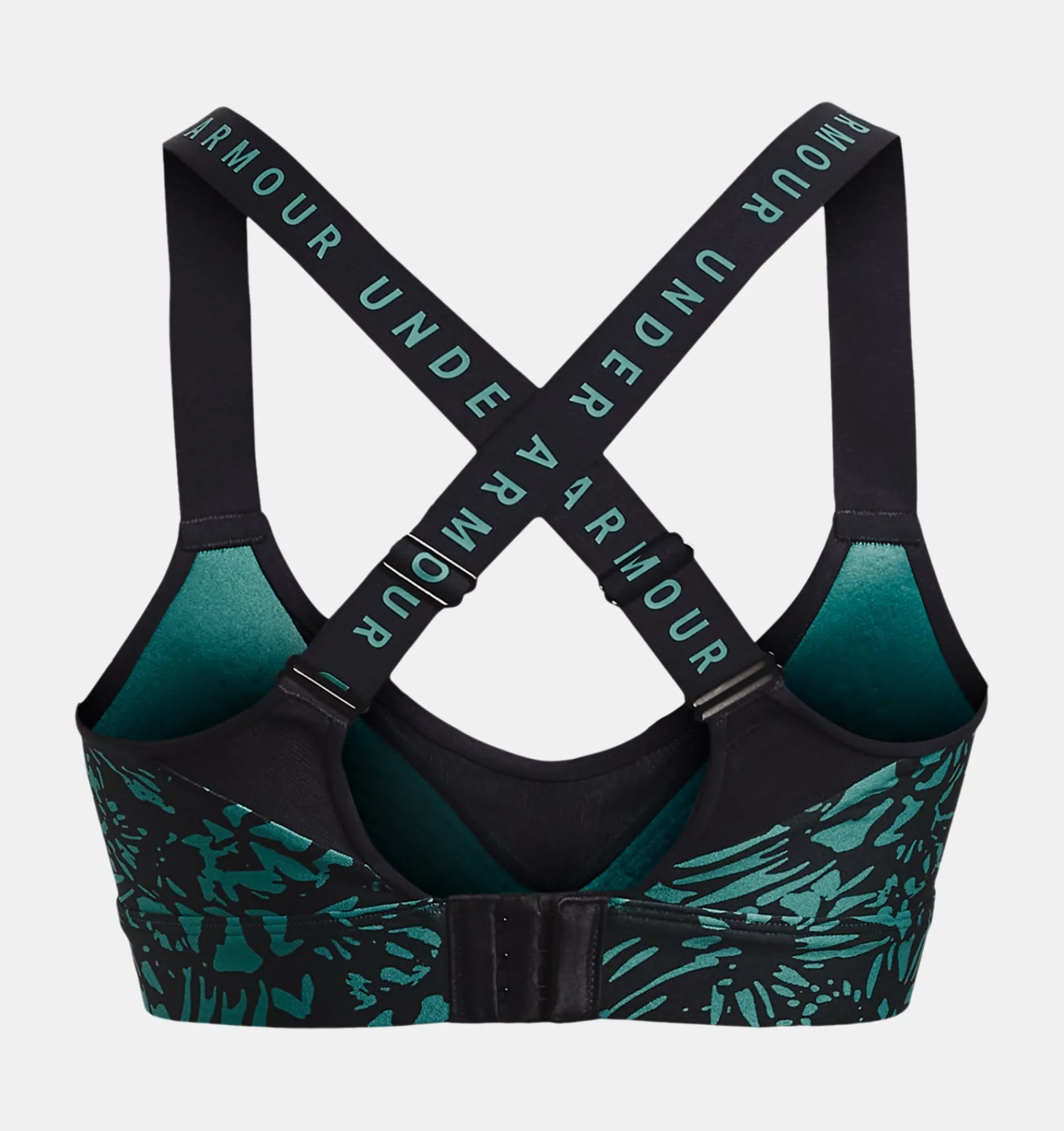 Clearance Under Armour Reggiseno Sportivo Ua Infinity High Printed Da Donna Black / Coastal Teal - 002