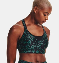 Clearance Under Armour Reggiseno Sportivo Ua Infinity High Printed Da Donna Black / Coastal Teal - 002