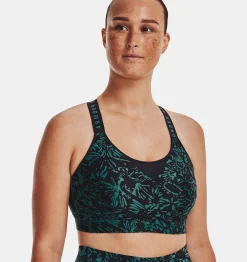 Clearance Under Armour Reggiseno Sportivo Ua Infinity High Printed Da Donna Black / Coastal Teal - 002