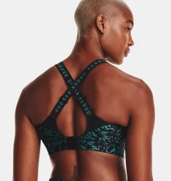 Clearance Under Armour Reggiseno Sportivo Ua Infinity High Printed Da Donna Black / Coastal Teal - 002