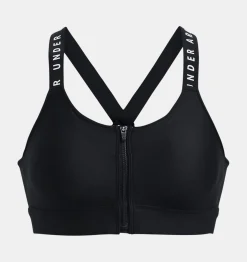 Fashion Under Armour Reggiseno Sportivo Ua Infinity High Zip Da Donna Black / White - 001
