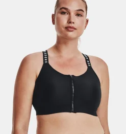 Fashion Under Armour Reggiseno Sportivo Ua Infinity High Zip Da Donna Black / White - 001