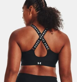 Fashion Under Armour Reggiseno Sportivo Ua Infinity High Zip Da Donna Black / White - 001
