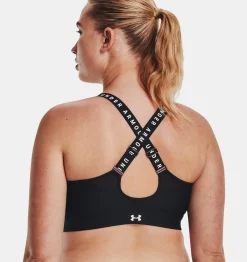 Fashion Under Armour Reggiseno Sportivo Ua Infinity High Zip Da Donna Black / White - 001