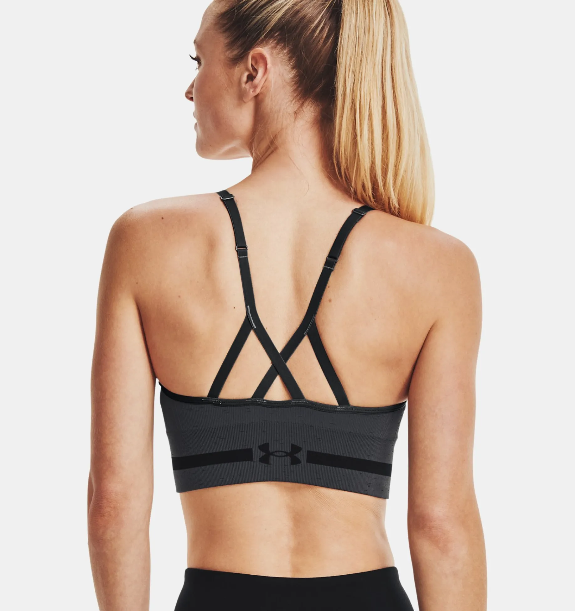Clearance Under Armour Reggiseno Sportivo Ua Seamless Low Long Heather Da Donna Pitch Gray / Black - 012