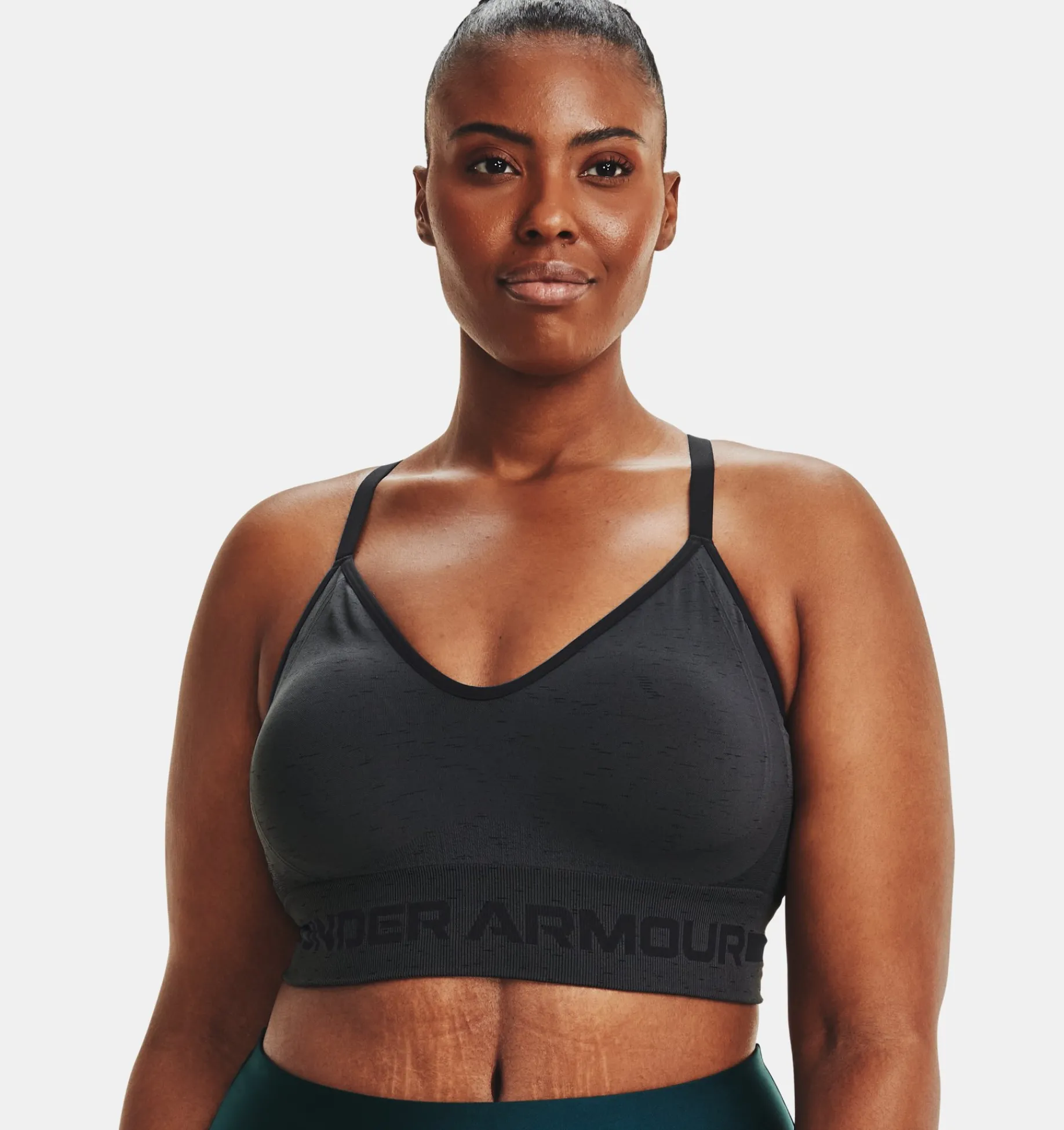 Clearance Under Armour Reggiseno Sportivo Ua Seamless Low Long Heather Da Donna Pitch Gray / Black - 012