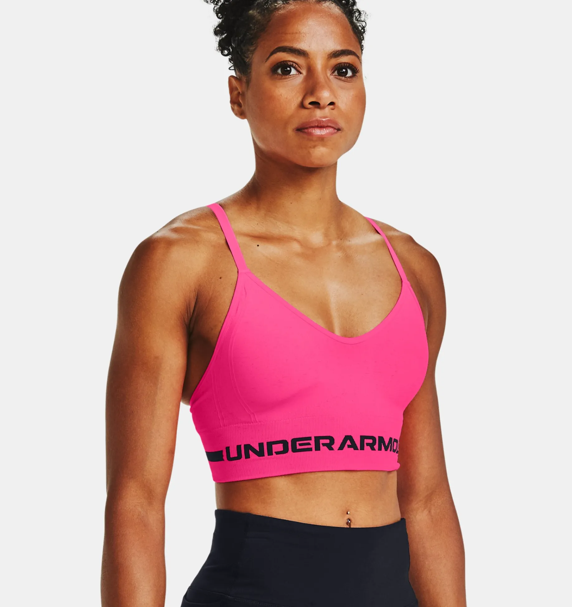Discount Under Armour Reggiseno Sportivo Ua Seamless Low Long Heather Da Donna Cerise / Black - 653
