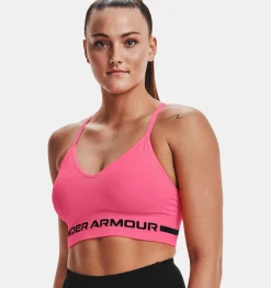 Discount Under Armour Reggiseno Sportivo Ua Seamless Low Long Heather Da Donna Cerise / Black - 653