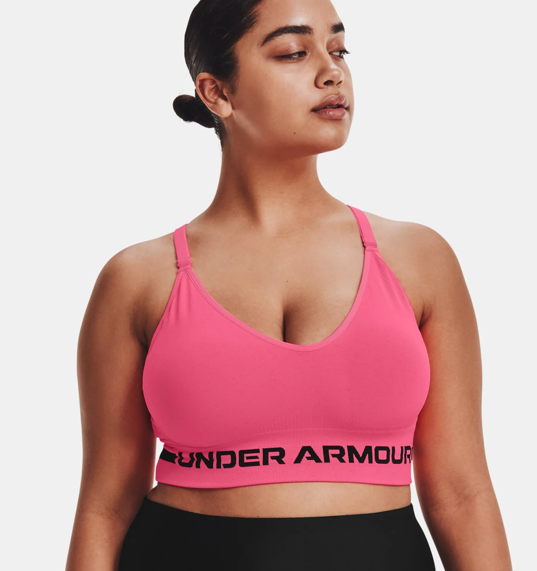 Discount Under Armour Reggiseno Sportivo Ua Seamless Low Long Heather Da Donna Cerise / Black - 653