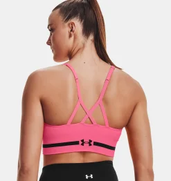 Discount Under Armour Reggiseno Sportivo Ua Seamless Low Long Heather Da Donna Cerise / Black - 653