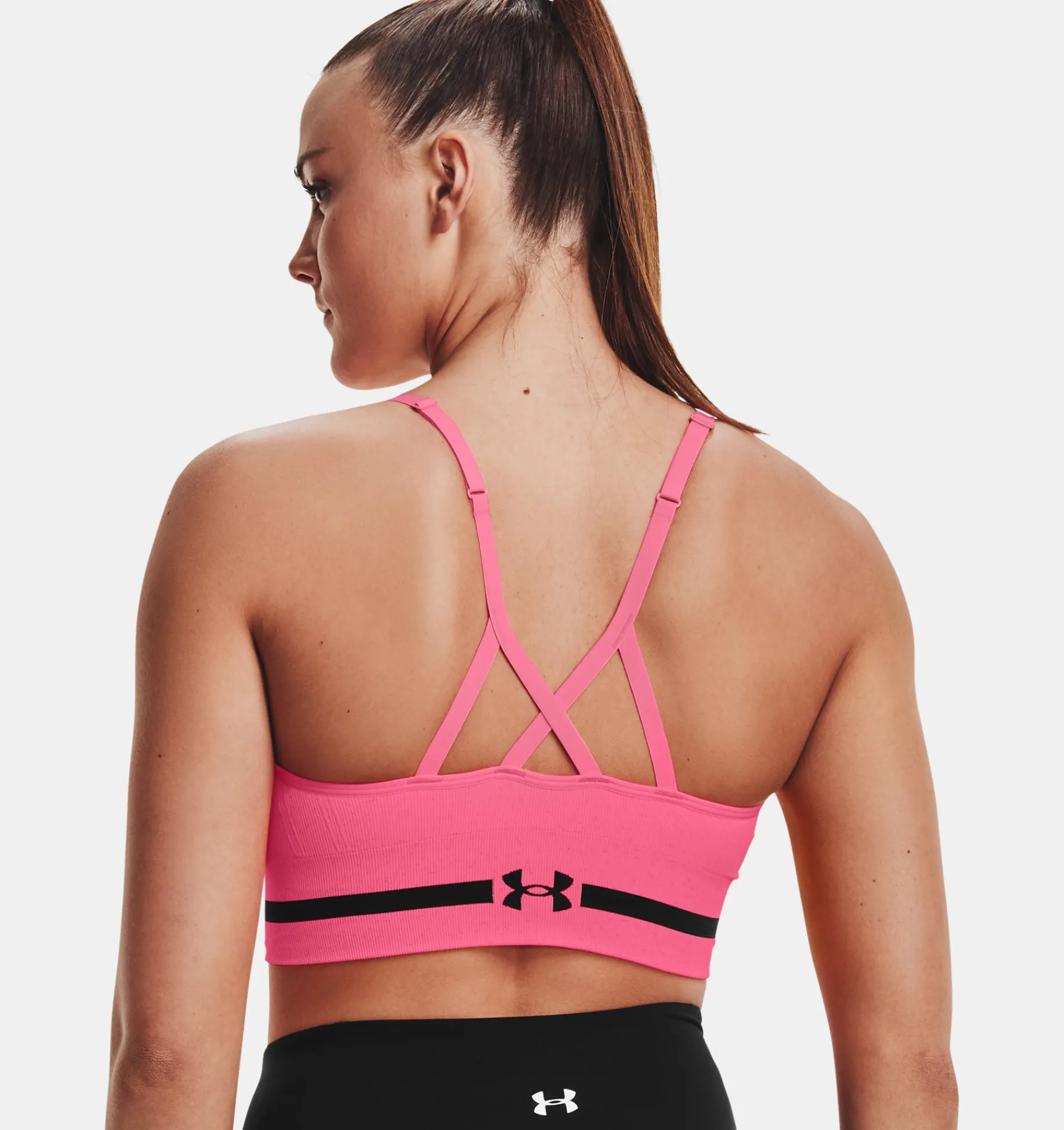 Discount Under Armour Reggiseno Sportivo Ua Seamless Low Long Heather Da Donna Cerise / Black - 653