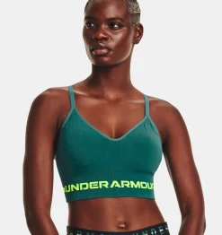 Sale Under Armour Reggiseno Sportivo Ua Seamless Low Long Da Donna Coastal Teal / Lime Surge - 722