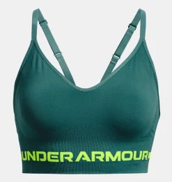 Sale Under Armour Reggiseno Sportivo Ua Seamless Low Long Da Donna Coastal Teal / Lime Surge - 722