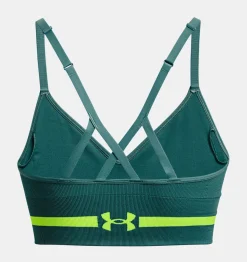 Sale Under Armour Reggiseno Sportivo Ua Seamless Low Long Da Donna Coastal Teal / Lime Surge - 722