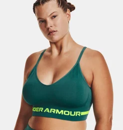 Sale Under Armour Reggiseno Sportivo Ua Seamless Low Long Da Donna Coastal Teal / Lime Surge - 722