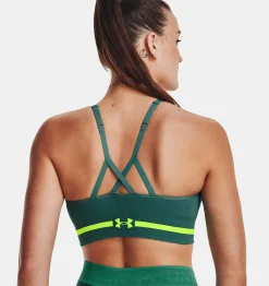 Sale Under Armour Reggiseno Sportivo Ua Seamless Low Long Da Donna Coastal Teal / Lime Surge - 722