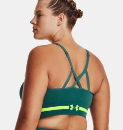 Sale Under Armour Reggiseno Sportivo Ua Seamless Low Long Da Donna Coastal Teal / Lime Surge - 722