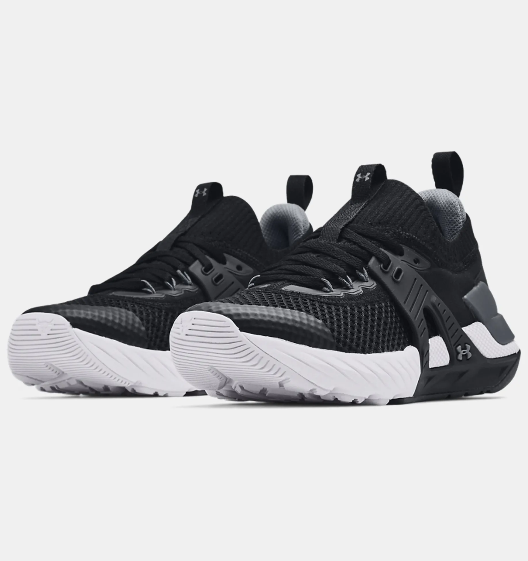 Cheap Under Armour Scarpe Da Allenamento Grade School Ua Project Rock 4 Black / White - 001