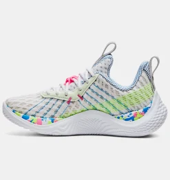 Flash Sale Under Armour Scarpe Da Basket Grade School Curry Flow 10 Splash Party White / Electric Blue - 100