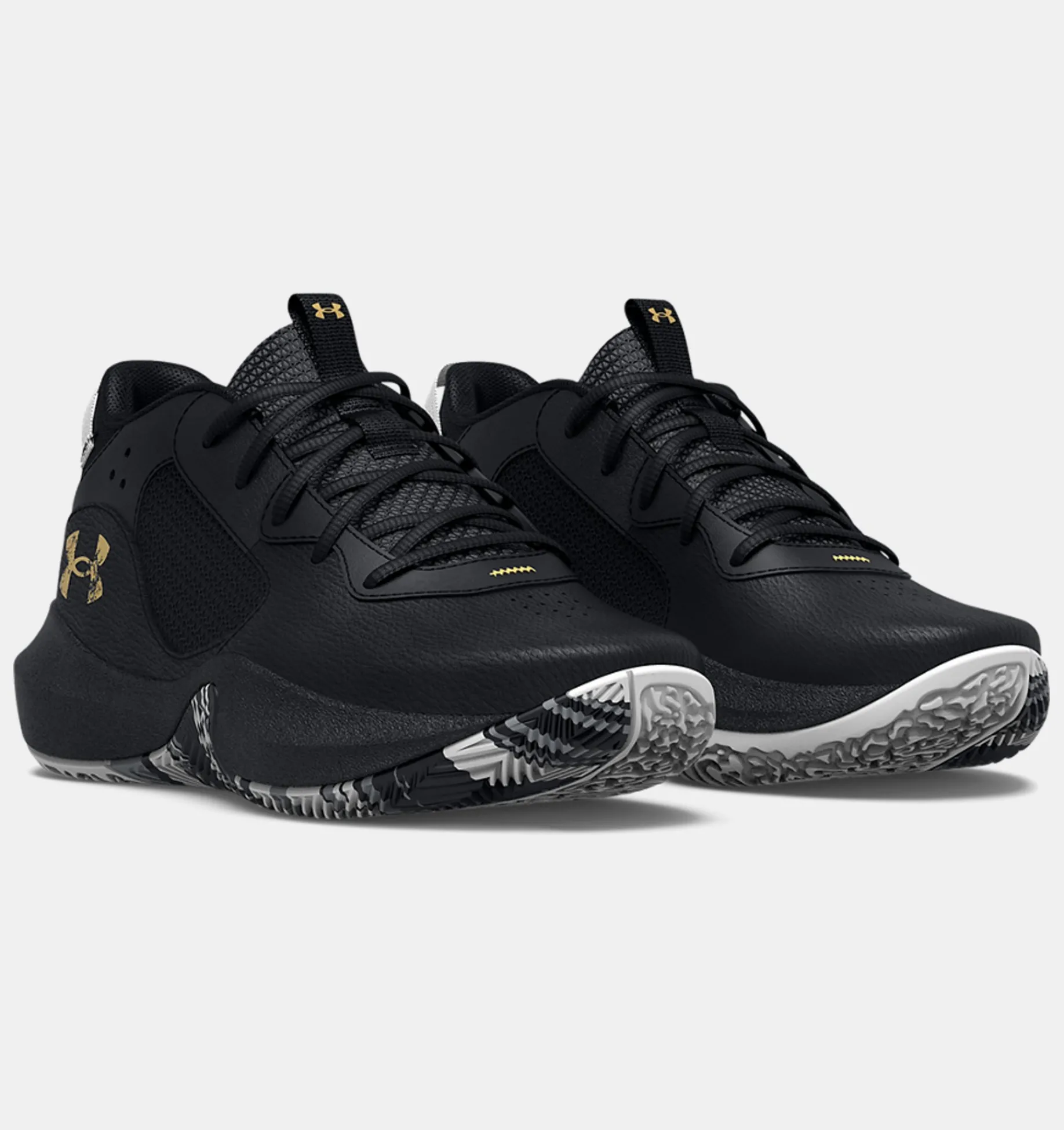 Shop Under Armour Scarpe Da Basket Pre-School Ua Lockdown 6 Black / Metallic Gold - 003