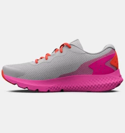 Discount Under Armour Scarpe Da Corsa Grade School Ua Charged Rogue 3 Da Ragazza Halo Gray / After Burn - 102