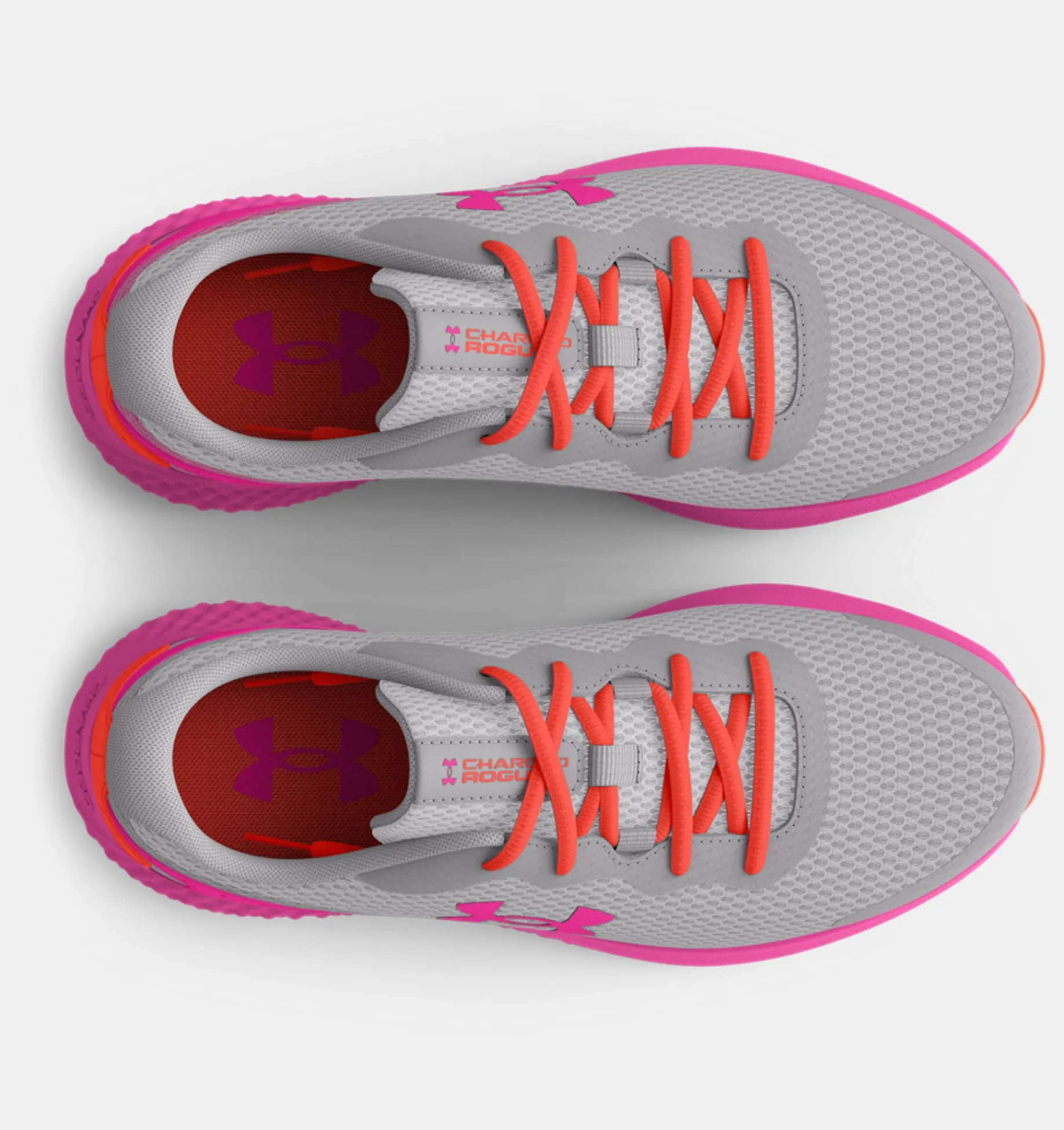 Discount Under Armour Scarpe Da Corsa Grade School Ua Charged Rogue 3 Da Ragazza Halo Gray / After Burn - 102