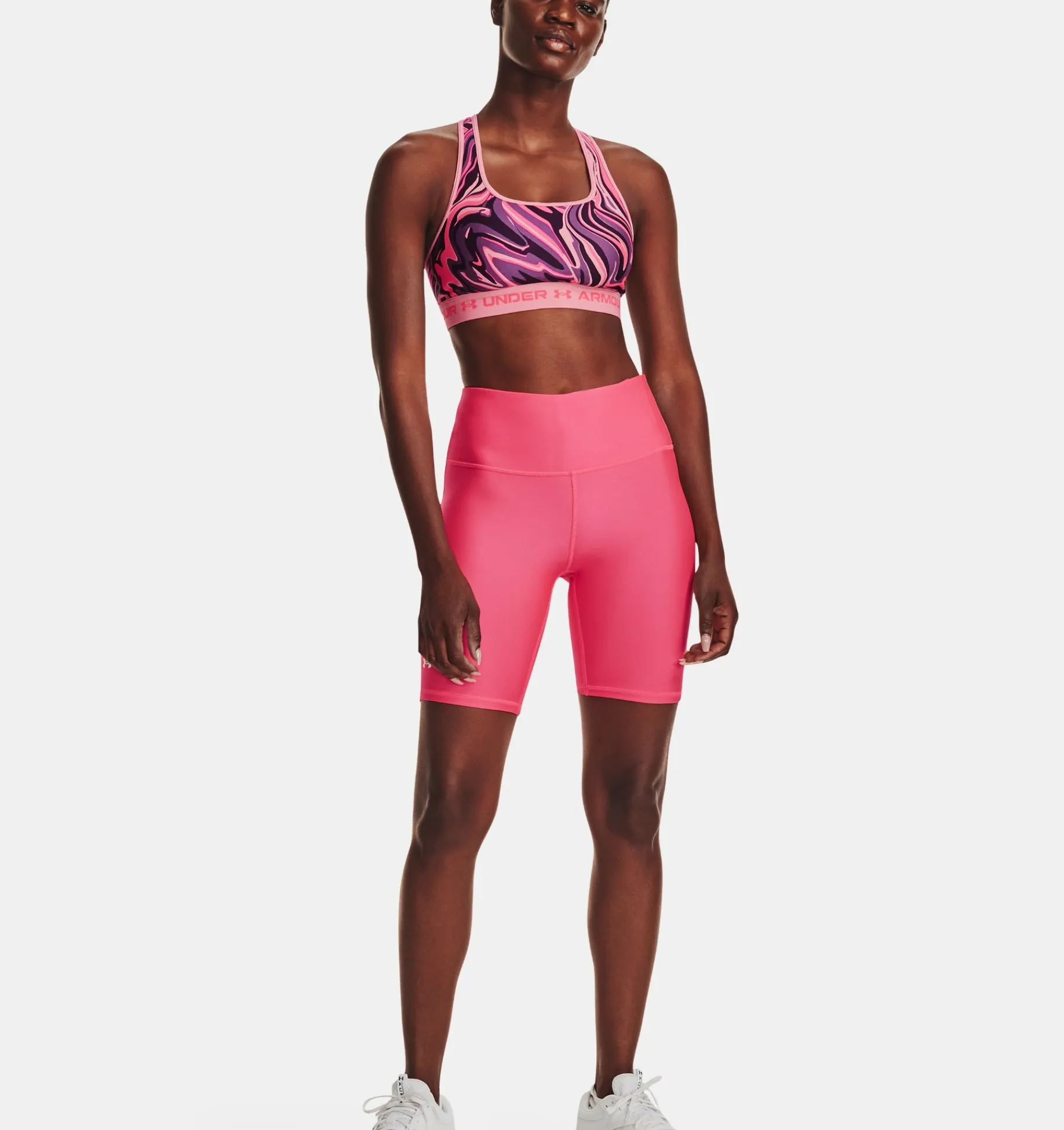 Cheap Under Armour Shorts Heatgear® Armour Bike Da Donna Pink Shock / White - 683