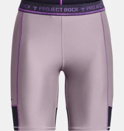 Best Sale Under Armour Shorts Project Rock Bike Da Donna Purple Haze / Tempered Steel - 554