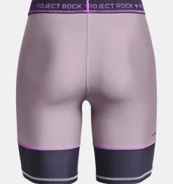 Best Sale Under Armour Shorts Project Rock Bike Da Donna Purple Haze / Tempered Steel - 554