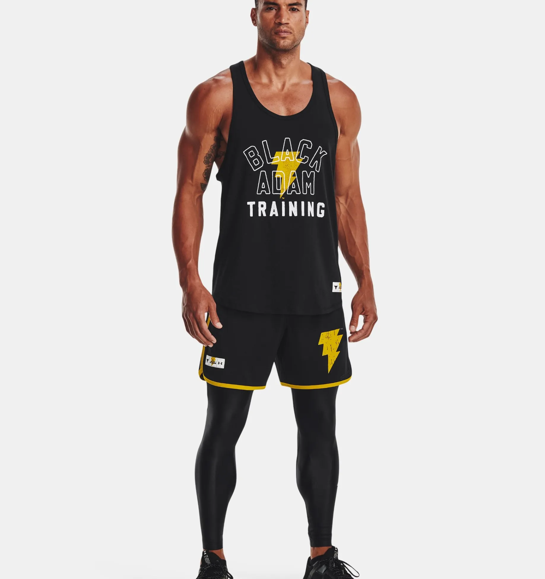 Best Under Armour Shorts Project Rock Black Adam Mesh Da Uomo Black / White - 001