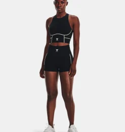 Clearance Under Armour Shorts Project Rock Meridian Da Donna Black / Ivory - 001