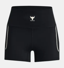 Clearance Under Armour Shorts Project Rock Meridian Da Donna Black / Ivory - 001