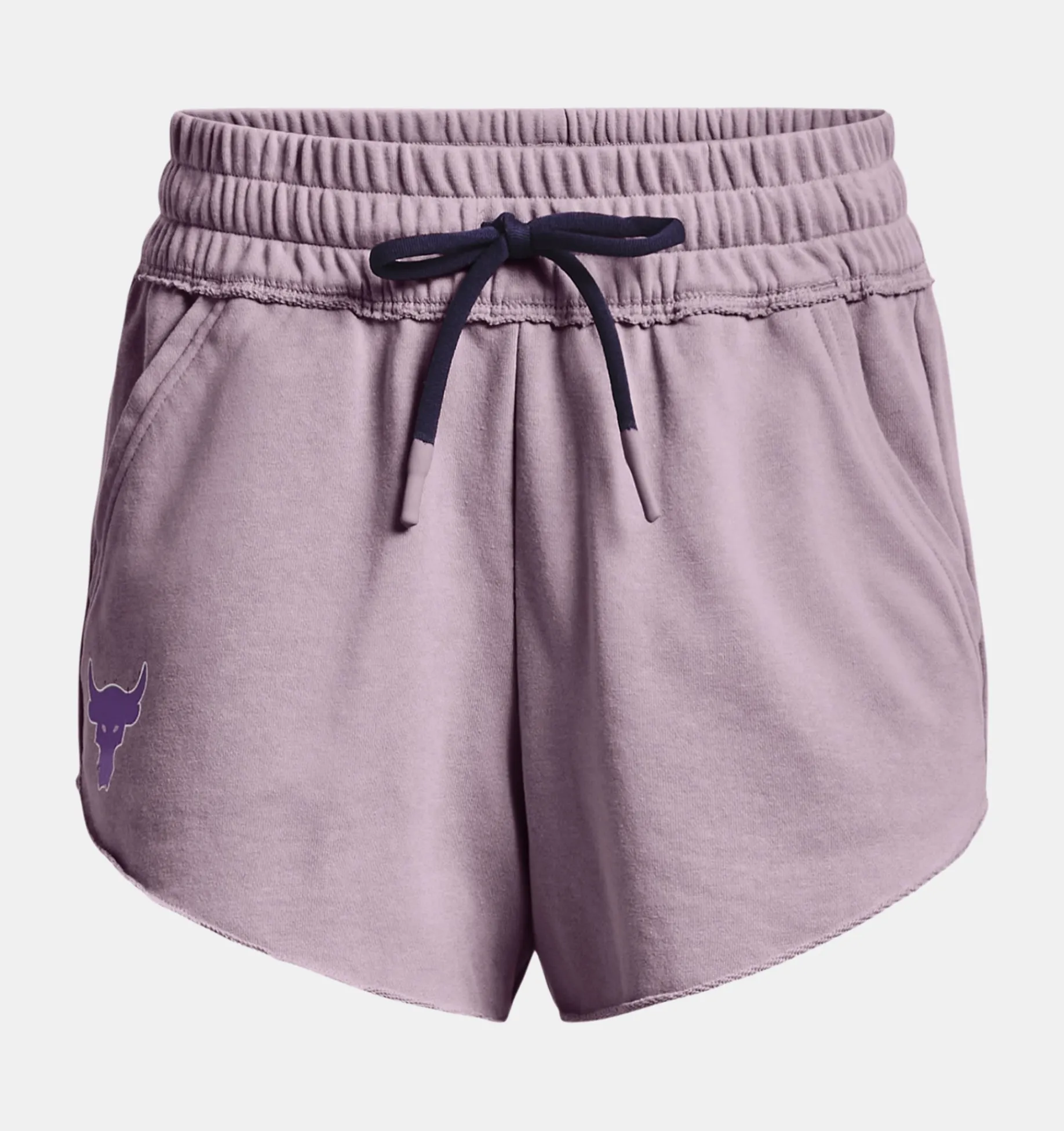 Clearance Under Armour Shorts Project Rock Rival Terry Disrupt Da Donna Purple Haze / Lunar Purple - 554