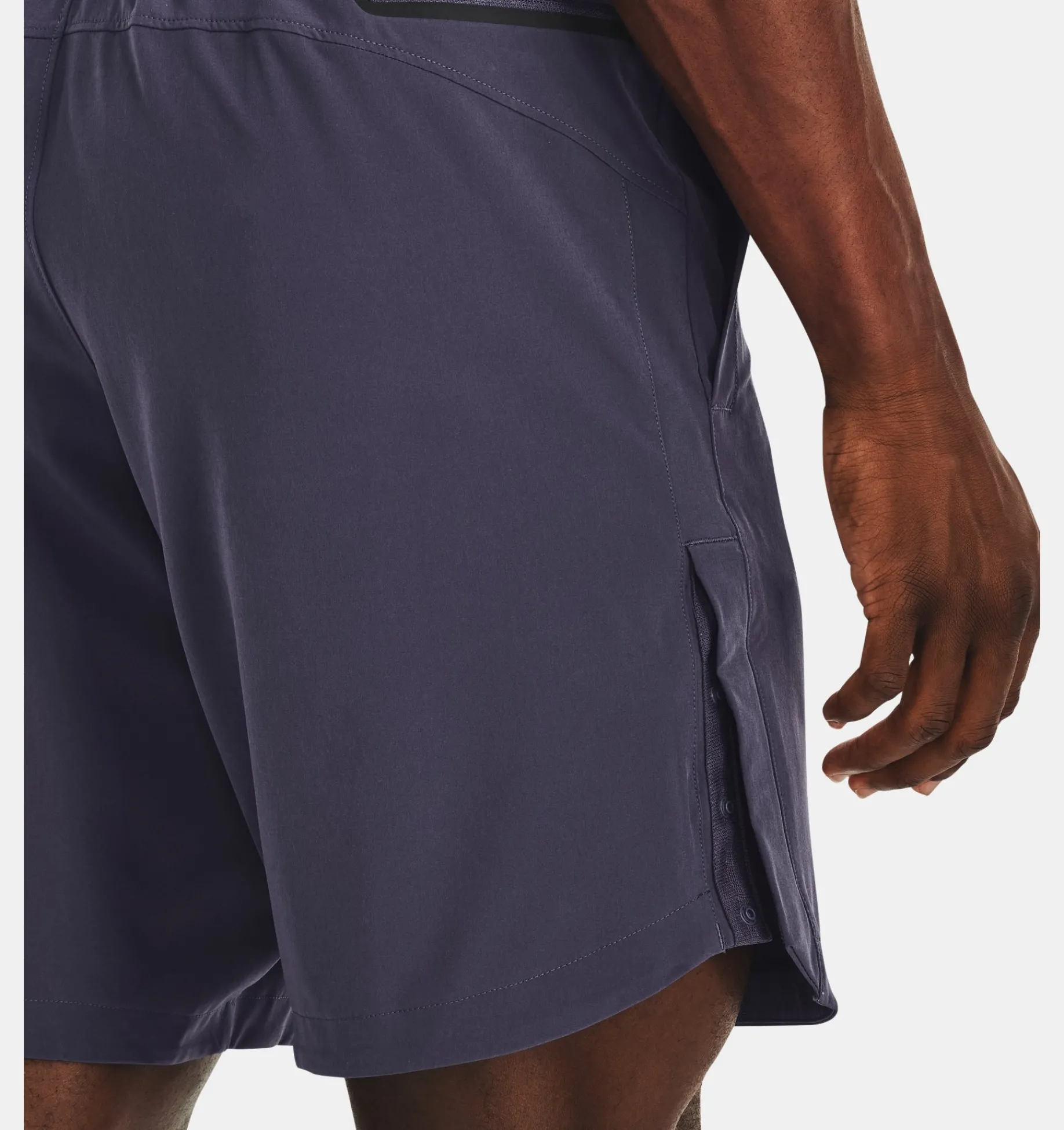 Store Under Armour Shorts Project Rock Snap Da Uomo Tempered Steel / White - 558