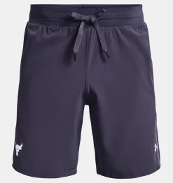 Store Under Armour Shorts Project Rock Snap Da Uomo Tempered Steel / White - 558