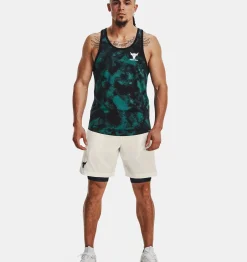 Best Sale Under Armour Shorts Project Rock Woven Da Uomo Ivory / Black - 130