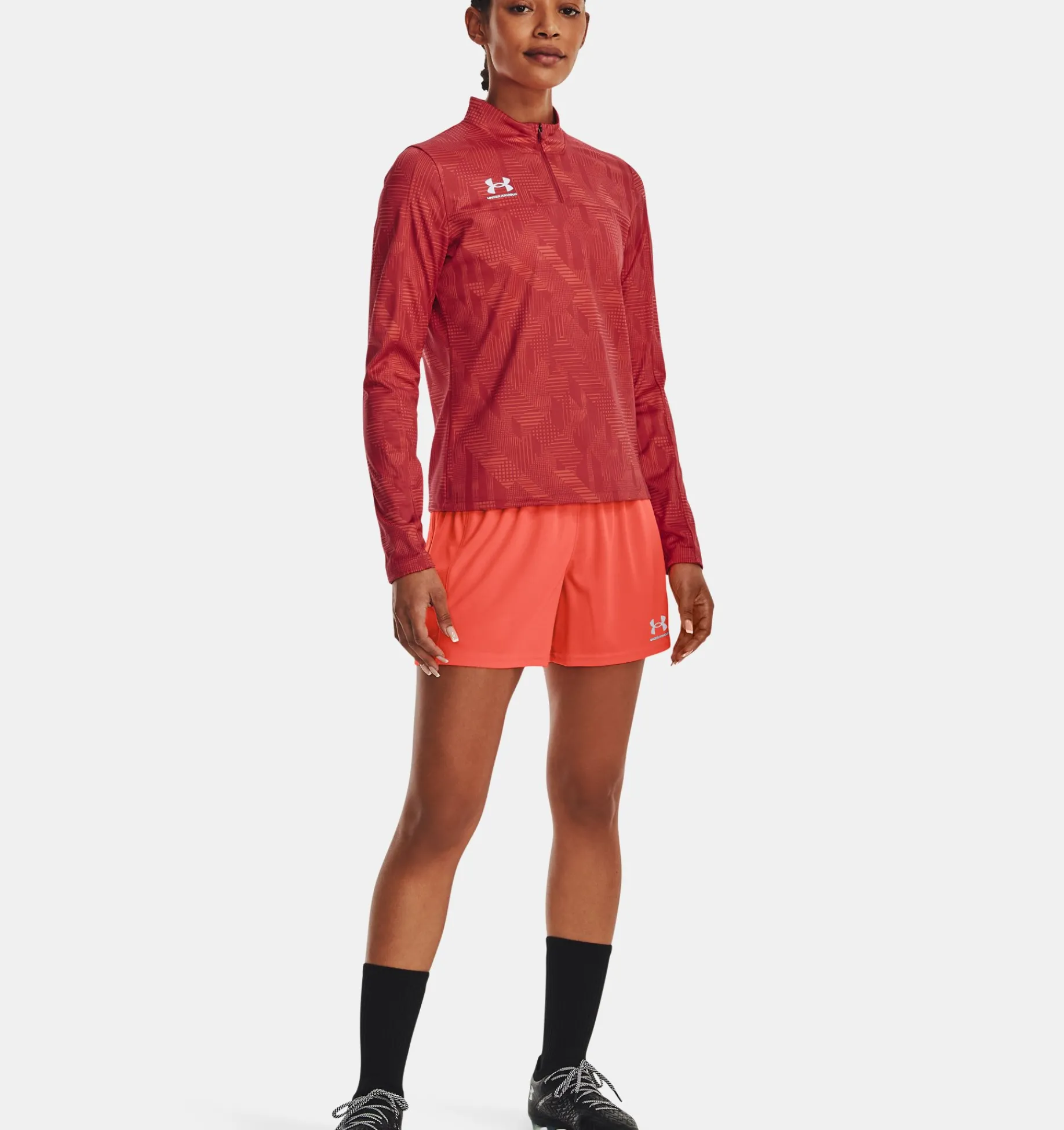 Outlet Under Armour Shorts Ua Challenger Knit Da Donna After Burn / White - 877