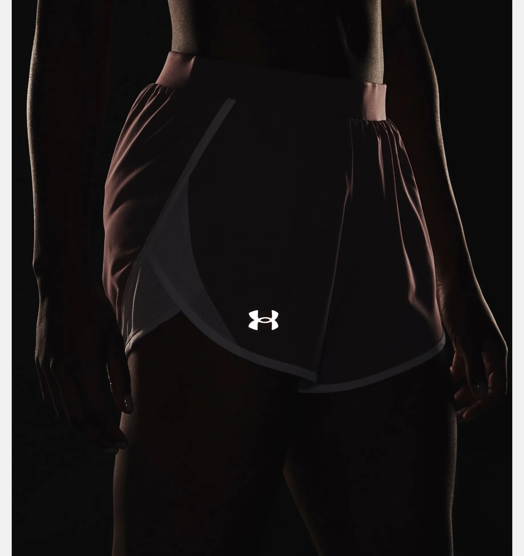 Sale Under Armour Shorts Ua Fly-By 2.0 Da Donna Pink Elixir / White - 697