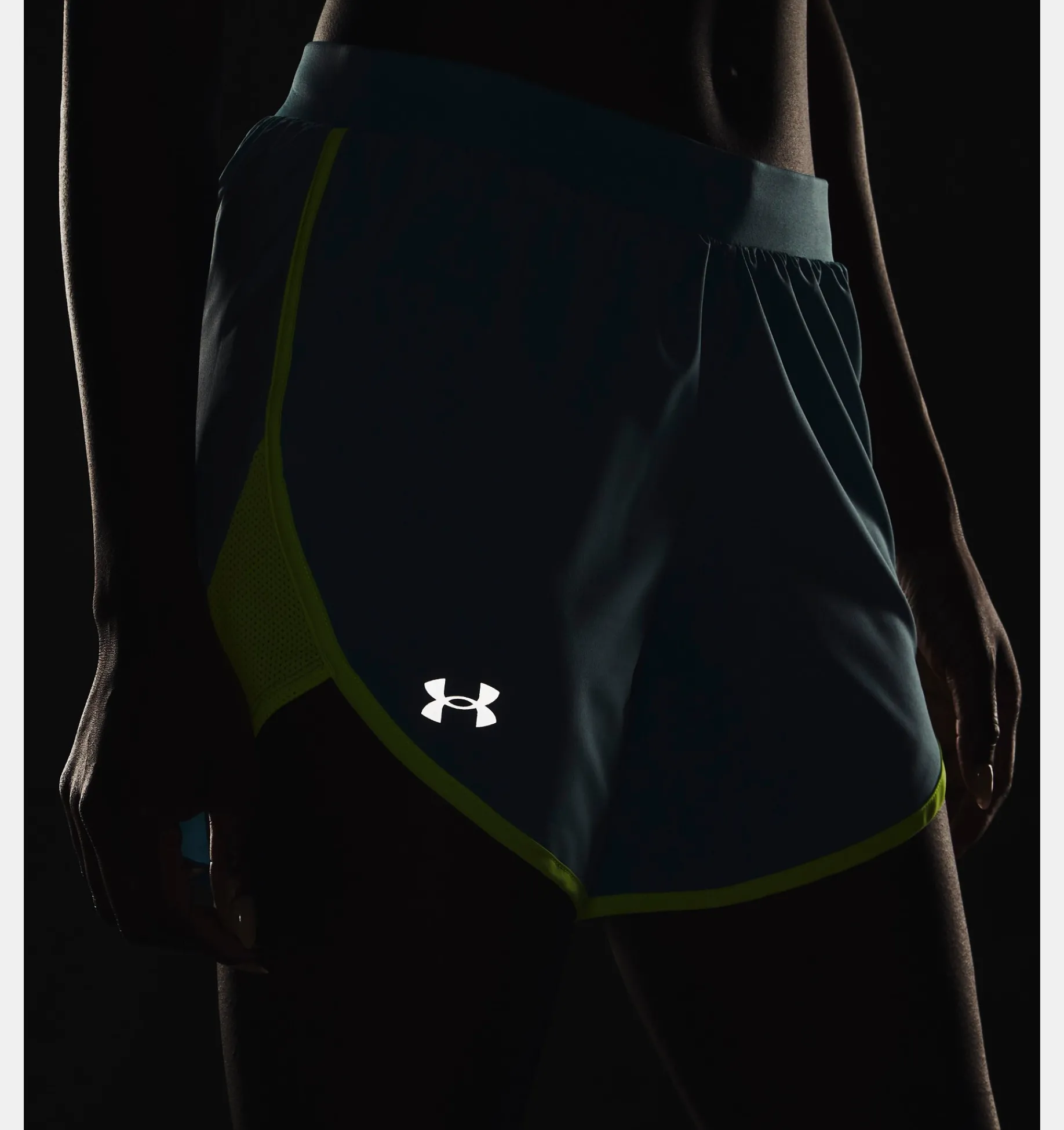 Hot Under Armour Shorts Ua Fly-By Elite 13 Cm Da Donna Still Water / Lime Surge - 400