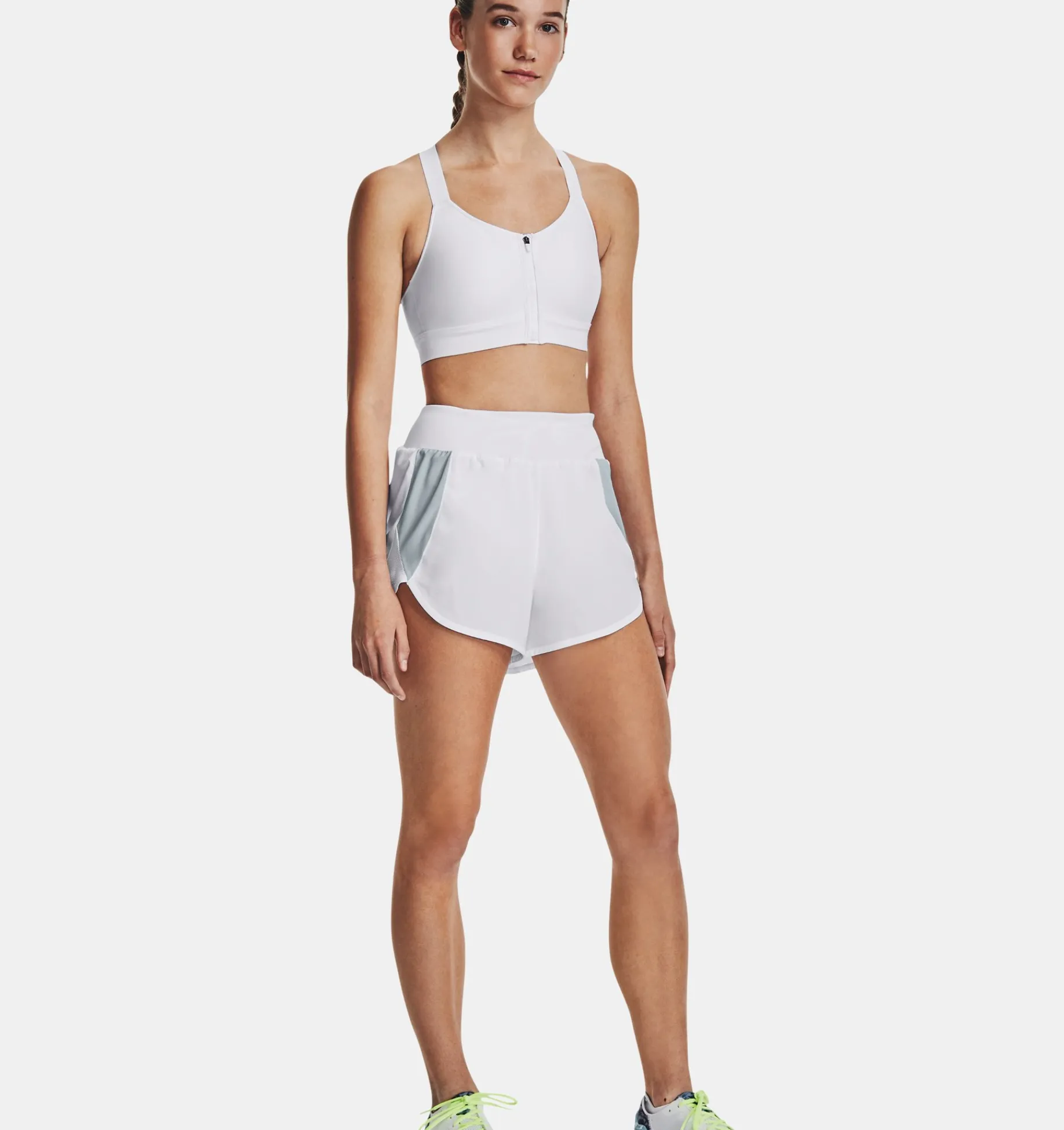 Cheap Under Armour Shorts Ua Fly-By Elite High-Rise Da Donna White / Harbor Blue - 101